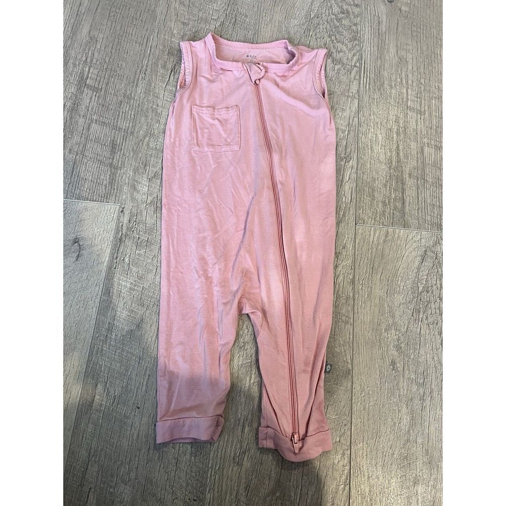 Kyte Baby Light Pink Footless Zip Bamboo 2T Sleeveless Romper